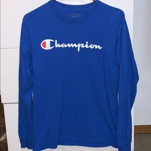 Blue long sleeve champion shirt